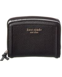 Kate Spade - Knott Pebbled Leather Small Compact Wallet - Lyst