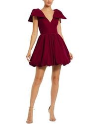 Mac Duggal - Shoulder Bow Bubble Mini Dress - Lyst