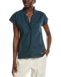 XCVI - Wearables Idra Ruffle Linen-Blend Top - Lyst