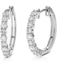 Amairah - 14K 1.00 Ct. Tw. Lab-Grown Diamond Hoops - Lyst