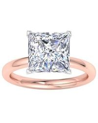 Lab Grown Diamonds - 14K Rose 6.01 Ct. Tw. Lab-Grown Diamond Ring - Lyst