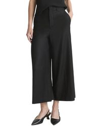 Vince - Crop Flannel Wide Leg Pants - Lyst