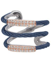 Alor - Classique 18k Rose Gold 0.30 Ct. Tw. Diamond Cable Ring - Lyst