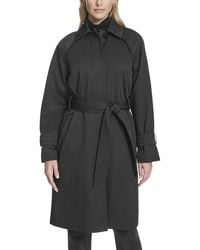 Cole Haan - Insulated Twill Raglan Trench Coat - Lyst