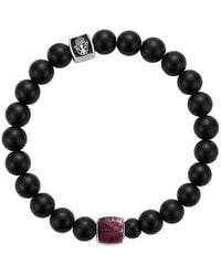 Karma and Luck - Birthstone Plated Ruby Agate Stretch Bracelet - Lyst