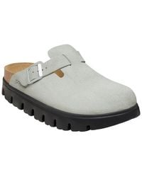 Birkenstock - Boston Chunky Suede Sandal - Lyst