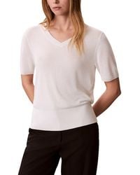Calvin Klein - Viscose Knit Sweater T-Shirt - Lyst