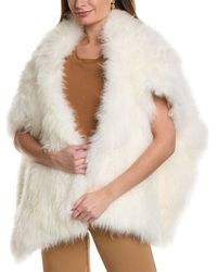 Michael Kors - Long-hair Calf Fur Wrap Poncho - Lyst
