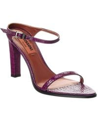 Missoni - Croc-Embossed Leather Sandal - Lyst