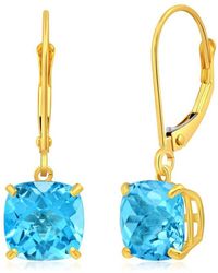 MaxColor - 10k 4.10 Ct. Tw. Blue Topaz Earrings - Lyst