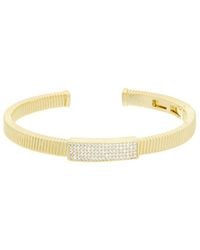 Juvell - Cz 18K Plated Bangle Bracelet - Lyst