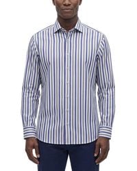 Eterna - Striped Twill Shirt - Lyst