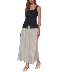 Moon River - Square Neck Open Front Vest Twofer Dress - Lyst