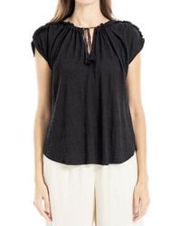 Max Studio - V-Neck Tie Detail Top - Lyst
