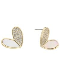 Juvell - 18K Plated Pearl Cz Studs - Lyst