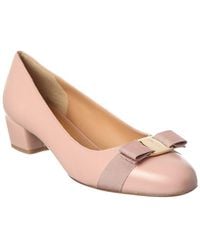 Ferragamo - Vara Bow Leather Pump - Lyst