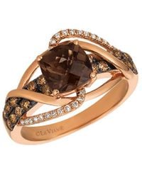Le Vian 14k Rose Gold 1.71 Ct. Tw. Diamond & Smoky Quartz Ring - Metallic