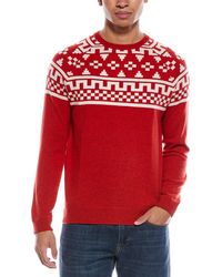 Brodie Cashmere - Fairisle Wool & Cashmere-Blend Crewneck Sweater - Lyst