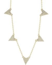 Glaze Jewelry - Silver Cz Heart Charm Necklace - Lyst