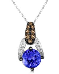 Le Vian - Le Vian Blueberry Tanzanite 14K 1.42 Ct. Tw. Diamond & Tanzanite Pendant Necklace - Lyst