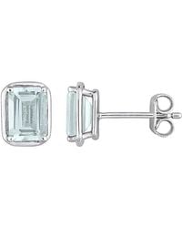 Rina Limor - Silver 1.90 Ct. Tw. Aquamarine Studs - Lyst