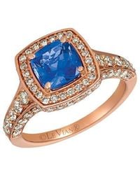 Le Vian - Le Vian Blueberry Tanzanite 14k Rose Gold 2.83 Ct. Tw. Diamond & Tanzanite Half-eternity Cocktail Ring - Lyst
