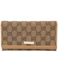 Gucci - Canvas & Leather Flap Continental Wallet (Authentic Pre-Owned) - Lyst