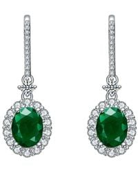 Rachel Glauber - Diamond Cz Dangle Earrings - Lyst