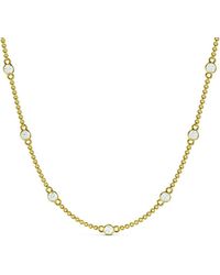 Lab Grown Diamonds - 14K 0.75 Ct. Tw. Lab-Grown Diamond Station Necklace - Lyst