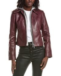 Lamarque - Removable Bib Leather Jacket - Lyst