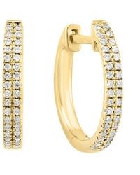 Effy Fine Jewelry - 14K Over 0.19 Ct. Tw. Diamond Earrings - Lyst