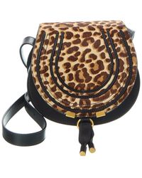 Chloé - Marcie Small Haircalf & Leather Saddle Bag - Lyst
