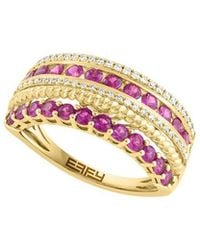 Effy Fine Jewelry - 14K 1.11 Ct. Tw. Diamond & Ruby Ring - Lyst