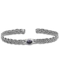 Samuel B. - Silver 0.80 Ct. Tw. Amethyst Rope Design Bangle Bracelet - Lyst