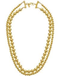 Kenneth Jay Lane - Plated Multi Row Necklace - Lyst