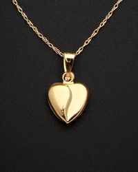 Italian Gold - 14K Petite Heart Pendant Necklace - Lyst