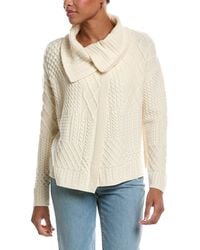 InCashmere - Textured Wool & Cashmere-Blend Wrap Sweater - Lyst