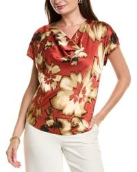 Anne Klein - Satin Cowl Blouse - Lyst