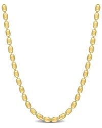 Italian Silver - Oval Ball Chain Necklace - Lyst