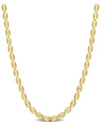 Italian Silver - Oval Ball Chain Necklace - Lyst