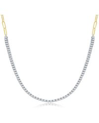 Jewels by Viomo - 14K Two-Tone 2.70 Ct. Tw. Diamond Tennis Necklace - Lyst
