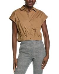 Kenneth Cole - Cropped Short Sleeve Shirt - Lyst