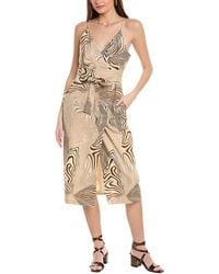 Reiss - Rosie Linen-Blend Midi Dress - Lyst