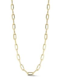 Sphera Milano - 14k Over Silver Bold Knife Edge Paperclip Necklace - Lyst