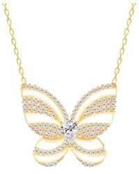 Gabi Rielle - 14k Over Silver Lovestruck Collection Cz Butterfly Necklace - Lyst