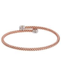 Meshmerise - 18K Over 0.15 Ct. Tw. Diamond Mesh Bangle Bracelet - Lyst