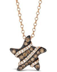 Le Vian - Le Vian 14K Rose 0.51 Ct. Tw. Diamond Star Pendant Necklace - Lyst