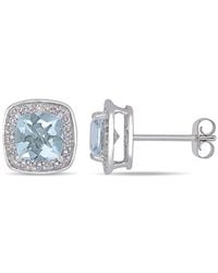 Rina Limor - 10k 1.80 Ct. Tw. Diamond & Aquamarine Earrings - Lyst