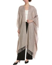 Brunello Cucinelli - Fringe Linen-Blend Cape - Lyst