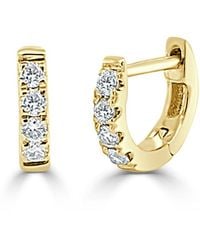 Sabrina Designs - 14k 0.12 Ct. Tw. Diamond Huggie Earrings - Lyst